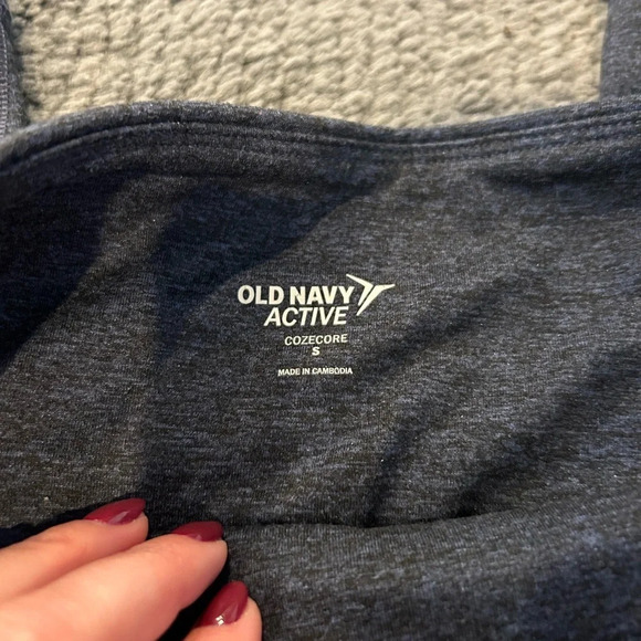 Heathered Navy Fleece Old Navy Leggings - Picture 2 of 4